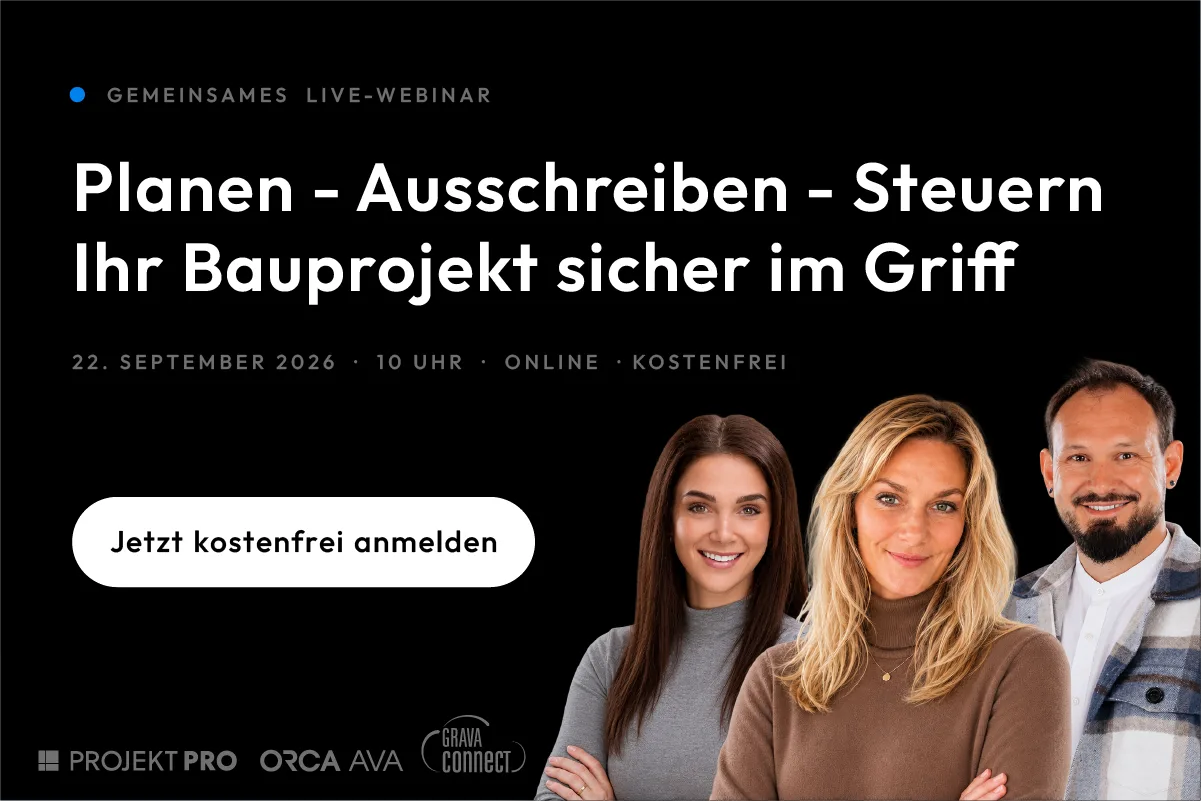 Planen, Ausschreiben, Steuern – Ihr Bauprojekt sicher im Griff Von der Planung bis ins Projektcontrolling